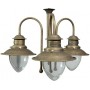 Vintage rustic style antique brass chandelier with 3 lights