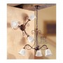 Applique lampada da parete a 3 luci con piatto a campanella a spaghetto country vintage – Ø 60 cm