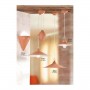 Country smooth flat terracotta chandelier - Ø 28 cm