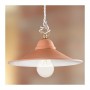 Country smooth flat terracotta chandelier - Ø 28 cm