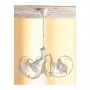 Lámpara colgante de 5 luces en hierro y placa de cerámica perforada retro vintage - Ø 55 cm