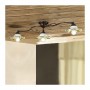 Plafoniera lampada da soffitto in ferro a 3 luci con paralumi in ceramica ondulata decorata rustica country - Ø 95 cm