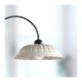 Lampada a bilanciere a 3 luci con piatti in ceramica plissettati traforati retrò country – Ø 116 cm