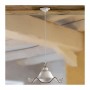 Pendant chandelier with vintage country wavy and perforated ceramic lampshade - Ø 21 cm