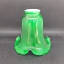 Replacement green glass lampshade for applique chandelier lamp