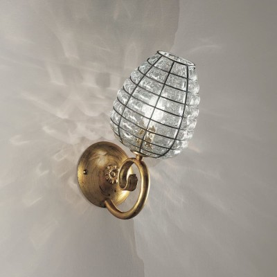 Alveare wall lamp in Venetian glass