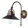 Vintage brass wall lamp with burnished finish, 1 light
