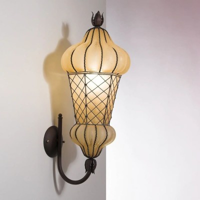 Babà wall lamp in Venetian blown glass