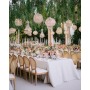 Lustre en bronze et cristal de style baroque pour mariages en plein air