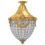 Lampadario in bronzo e cristallo a 3 luci stile Barocco