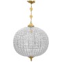 Baroque style 1-light bronze and crystal sphere chandelier