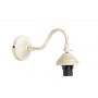 Shabby brass wall light stand with white lacquered finish