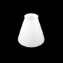 Cone-shaped white glass lampshade for lamp or wall light