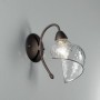 Spiral wall light in Venetian blown glass