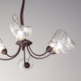 Spiral chandelier with a classic design in blown glass