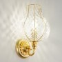 Applique with sinuous lines in Venetian blown glass