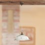 Lampadario in ceramica smaltata a sospenzione stile rustico Ø 29 cm