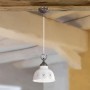 Lampadario rustico a sospensione in ceramica smaltata con motivi Ø 19 cm