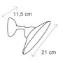 Rustikale Wandleuchte aus weiß glasierter Keramik mit klassischem Motiv Ø 21 cm