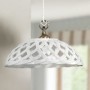 Pendant lamp with antique finish in white ceramic Ø 42 cm