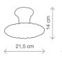 Lámpara de techo rústica en cerámica esmaltada blanca Ø 21