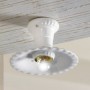 Lampada da soffitto in ceramica smaltata stile rustico Ø 21 cm