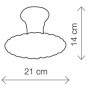 Deckenleuchte aus glasierter Keramik im rustikalen Stil, Ø 21 cm