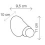 Wandleuchte im rustikalen Stil aus weißer Keramik Ø 10 cm