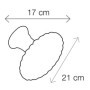 Aplique de estilo rústico en cerámica blanca Ø 21 cm