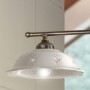 Lampada da soffitto a due bracci regolabili in ceramica smaltata stile rustico Ø 29 cm