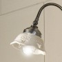 Wall lamp in white glazed ceramic with tilting lampshade Ø 13 cm