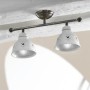 Lampada da soffitto a due luci rustica in ceramica smaltata bianca Ø 13