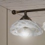 Ceiling lamp with three lights in white glazed ceramic Ø 17 cm