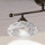 Ceiling lamp with two lights in white glazed ceramic Ø 17 cm