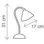 Lámpara de mesa rústica en cerámica blanca Ø 17 cm