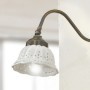 Rustic wall light in white glazed ceramic Ø 14 cm