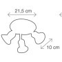 Lampada da soffito in ceramica smaltata bianca a tre luci Ø 10 cm