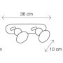 Aplique de dos luces en cerámica esmaltada blanca Ø 10 cm