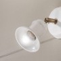 Rustic style white glazed ceramic wall light Ø 10 cm