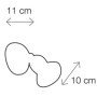 Wandleuchte aus weiß glasierter Keramik im rustikalen Stil, Ø 10 cm