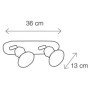 Aplique de cerámica de dos luces con elementos de cristal Ø 13 cm