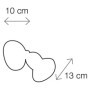 Wandleuchte aus weiß glasierter Keramik mit Kristallelementen Ø 13 cm