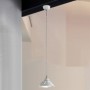 Rustic chandelier in white glazed ceramic and Ø 20 crystal elements