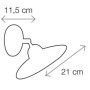 Wandleuchte aus weiß glasierter Keramik mit Kristallelementen im rustikalen Stil, Ø 21 cm