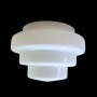 White Opaline Glass Tiered Ceiling Light (h 13.5 cm ⌀ 15 / 20 cm)